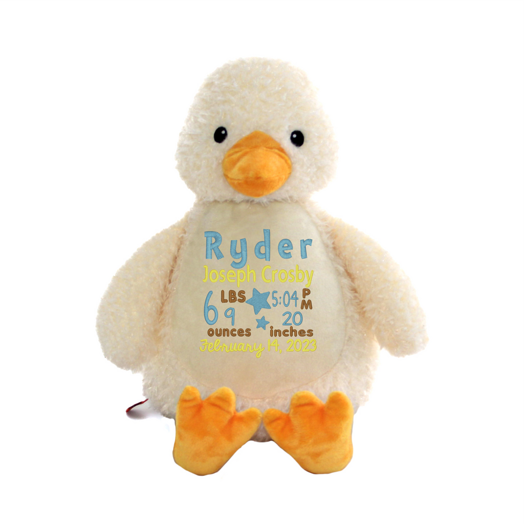 Cubbies™ Duck Stuffie with Custom Embroidery