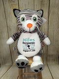 Cubbies™ Grey Cat Stuffie with Custom Embroidery