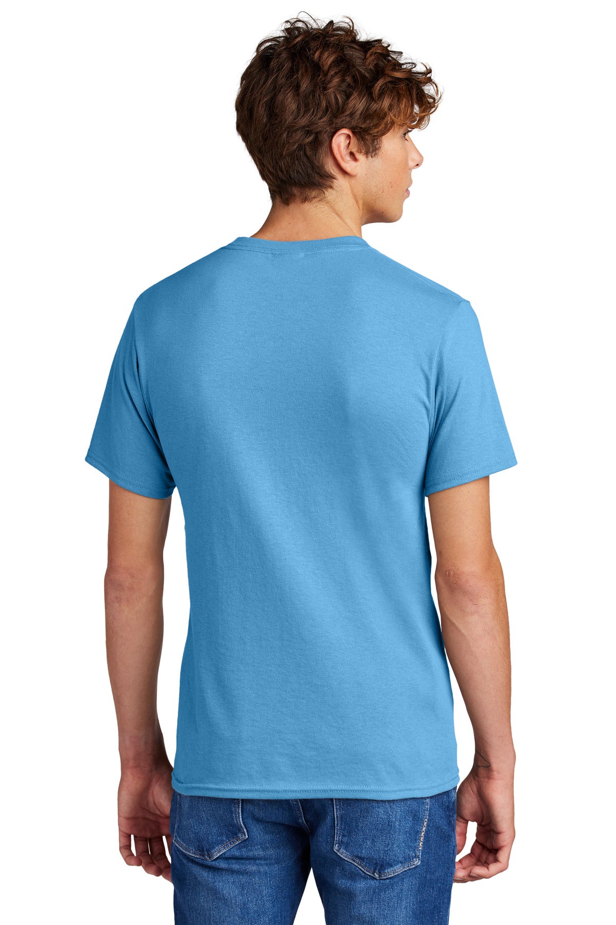 Port & Company Tall Core Blend Tee. PC55T - Aquatic Blue