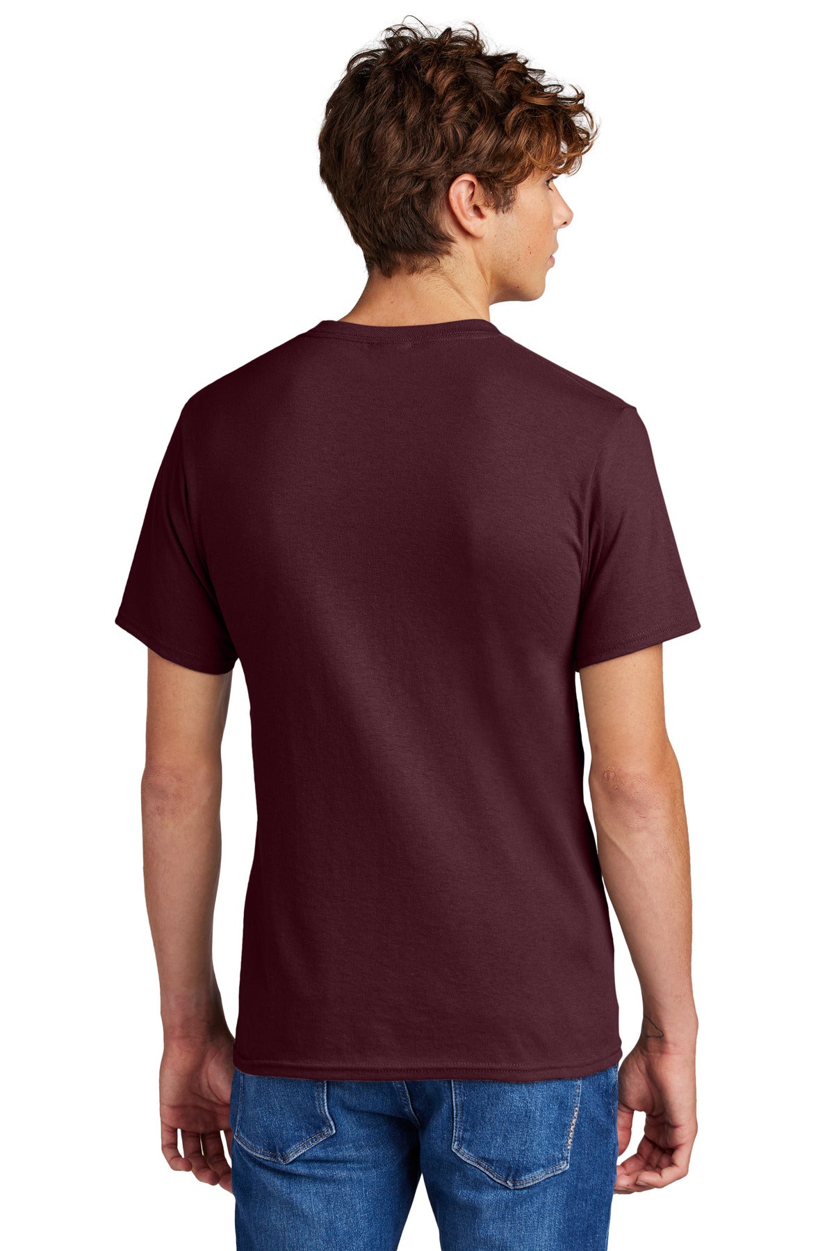 Port & Company Tall Core Blend Tee. PC55T - Athletic Maroon