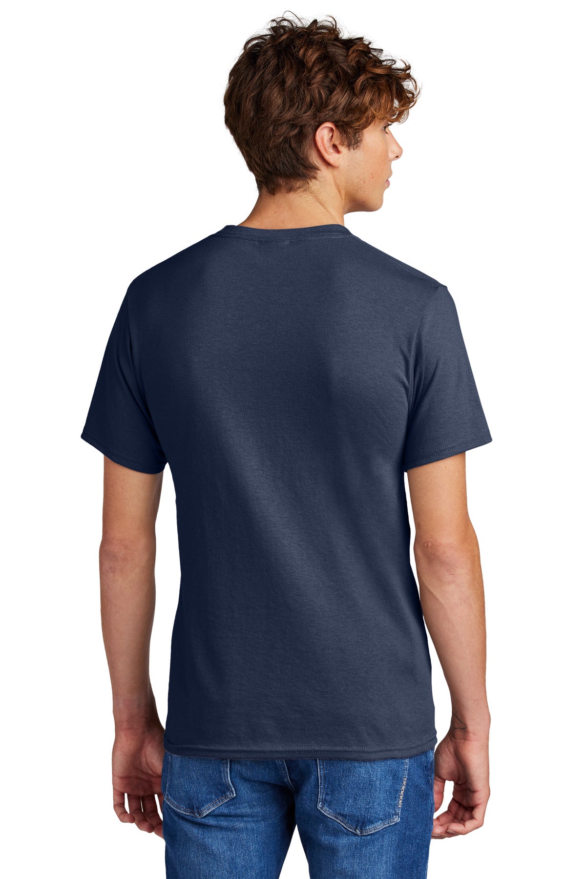 Port & Company Tall Core Blend Tee. PC55T - Navy
