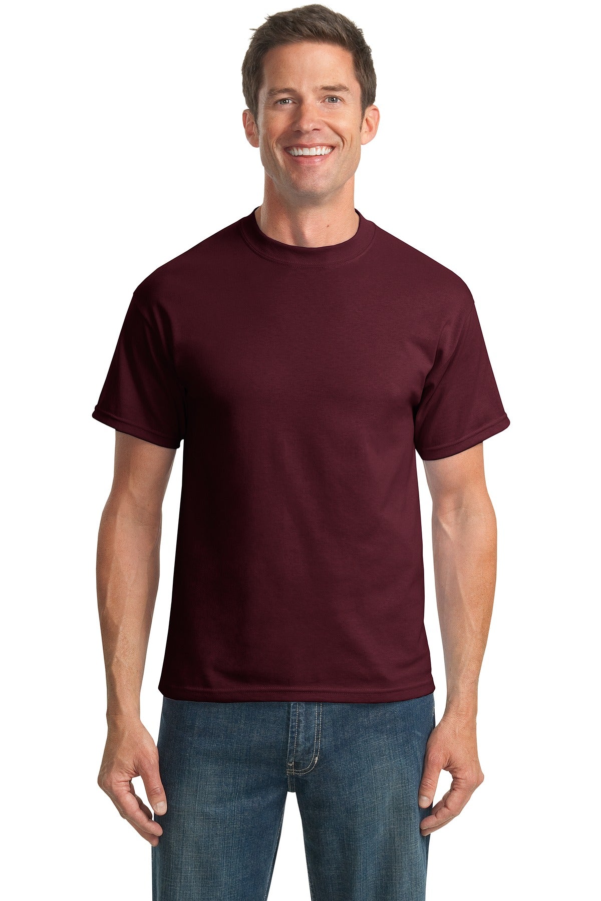 Port & Company Tall Core Blend Tee. PC55T - Athletic Maroon