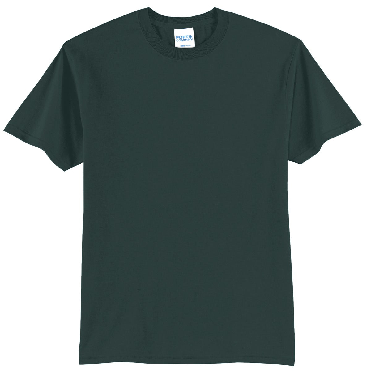 Port & Company Tall Core Blend Tee. PC55T - Dark Green