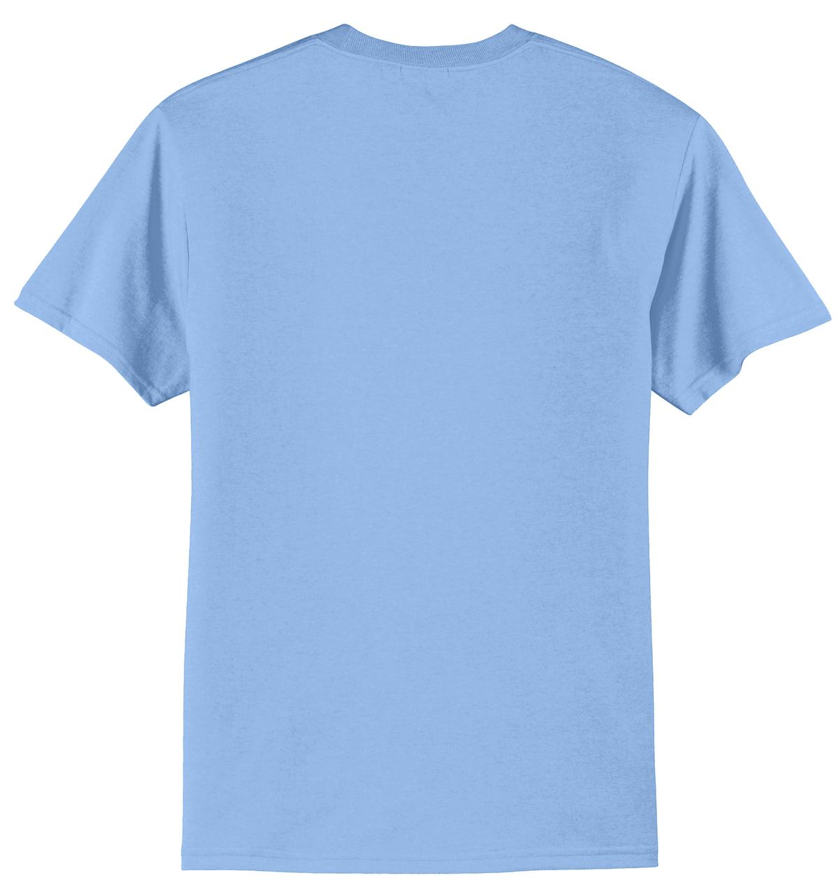 Port & Company Tall Core Blend Tee. PC55T - Light Blue