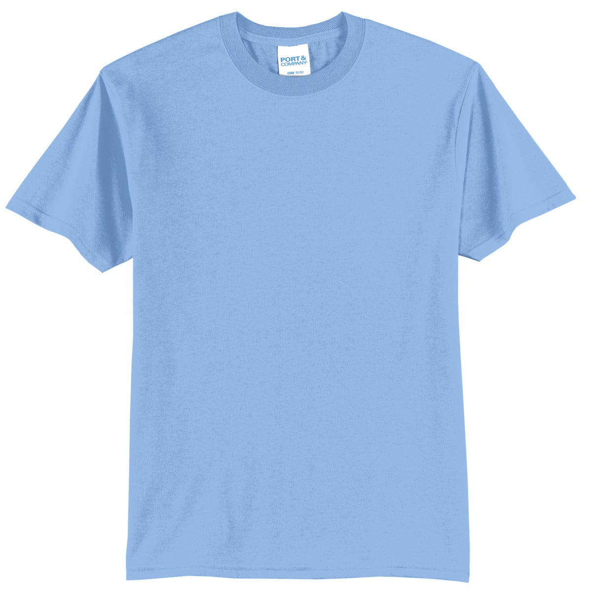 Port & Company Tall Core Blend Tee. PC55T - Light Blue