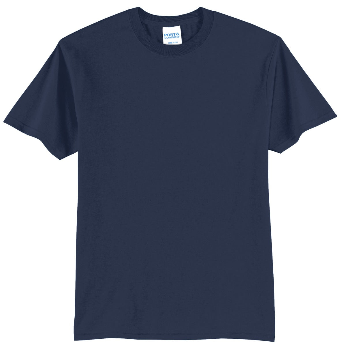 Port & Company Tall Core Blend Tee. PC55T - Navy
