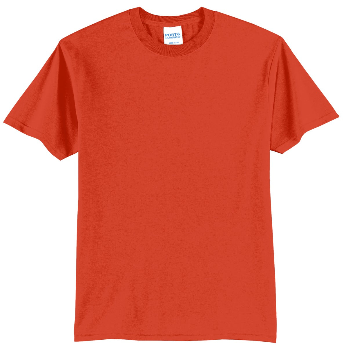 Port & Company Tall Core Blend Tee. PC55T - Orange