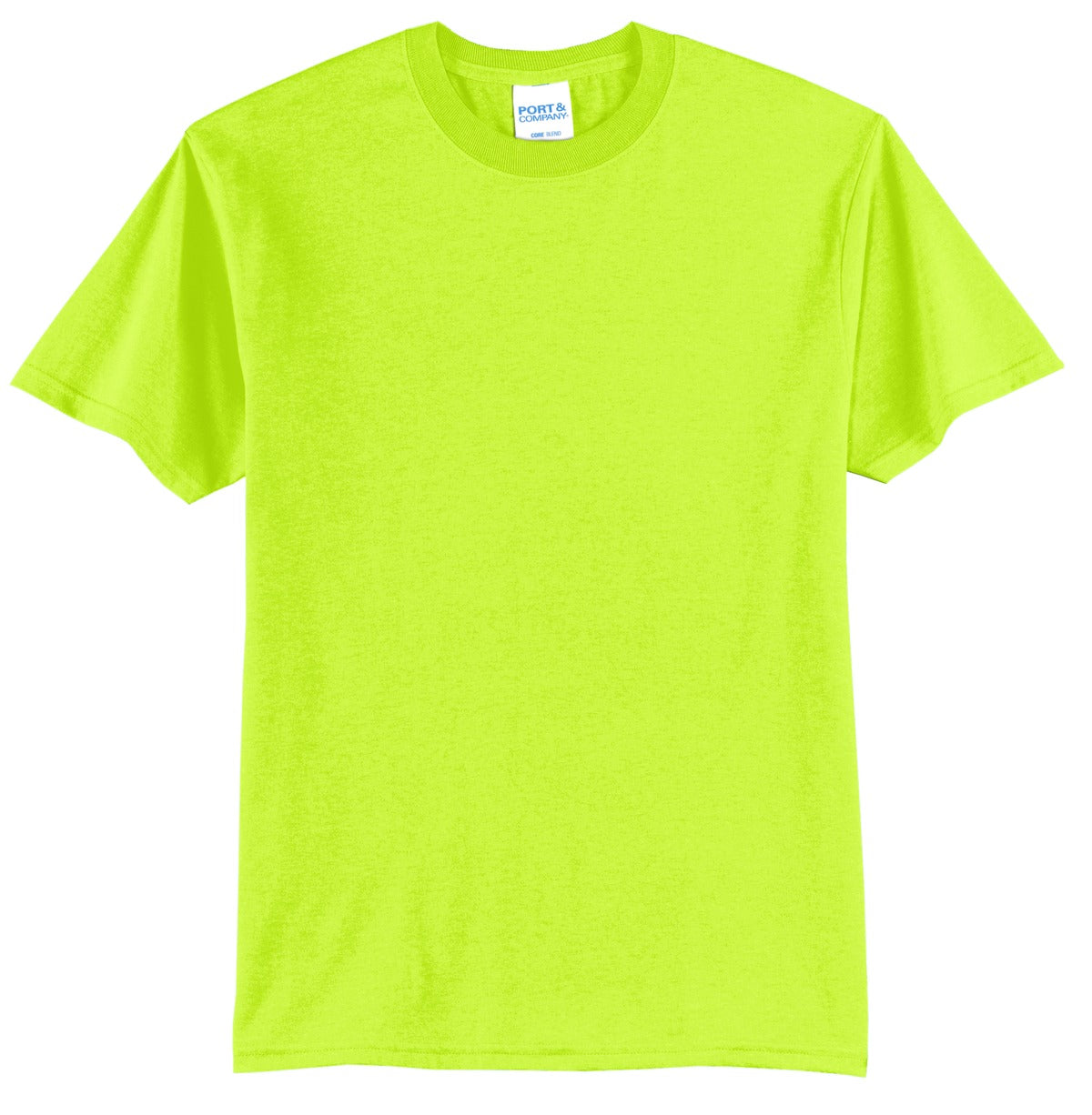 Port & Company Tall Core Blend Tee. PC55T - Safety Green