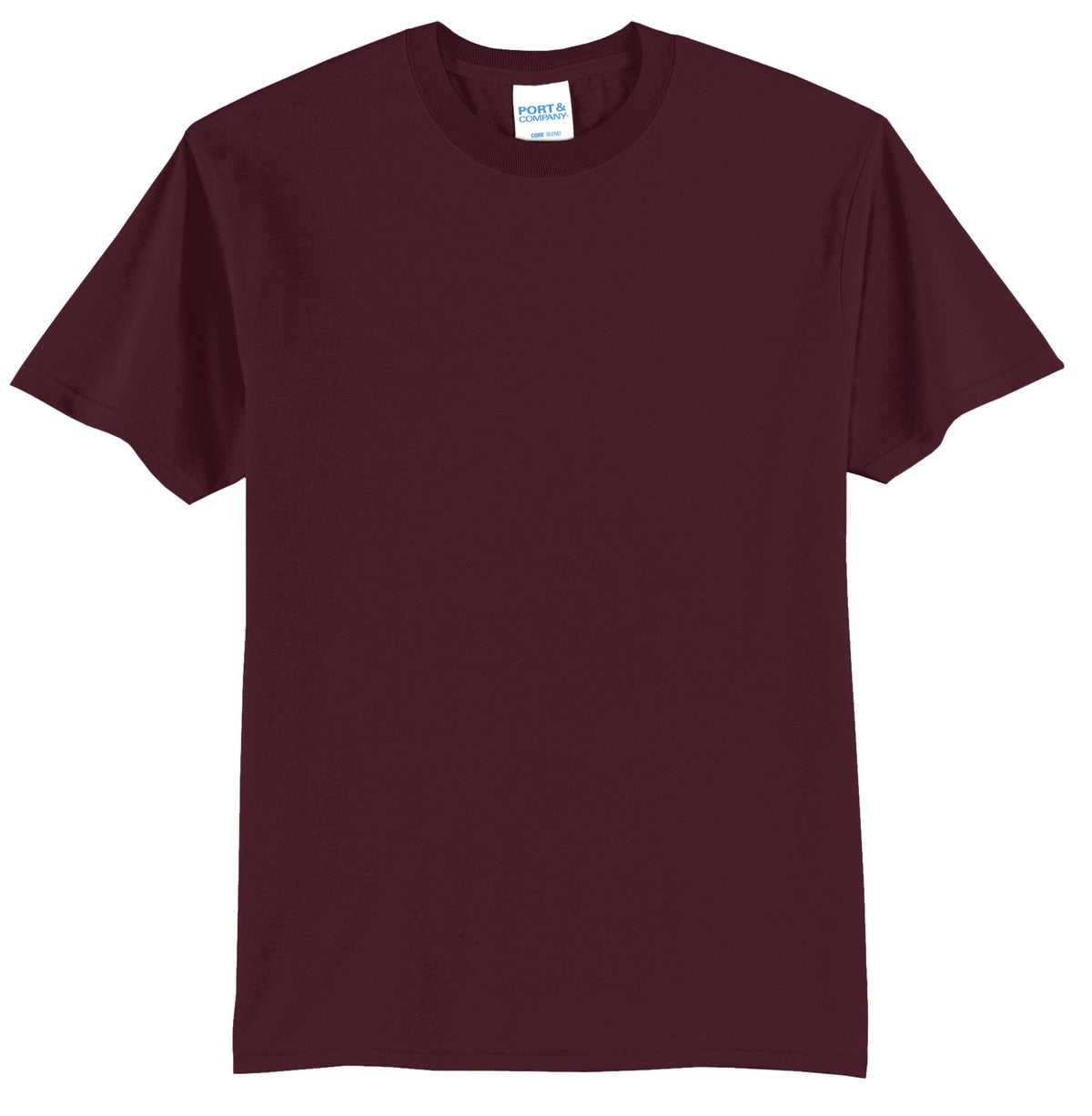 Port & Company Tall Core Blend Tee. PC55T - Athletic Maroon