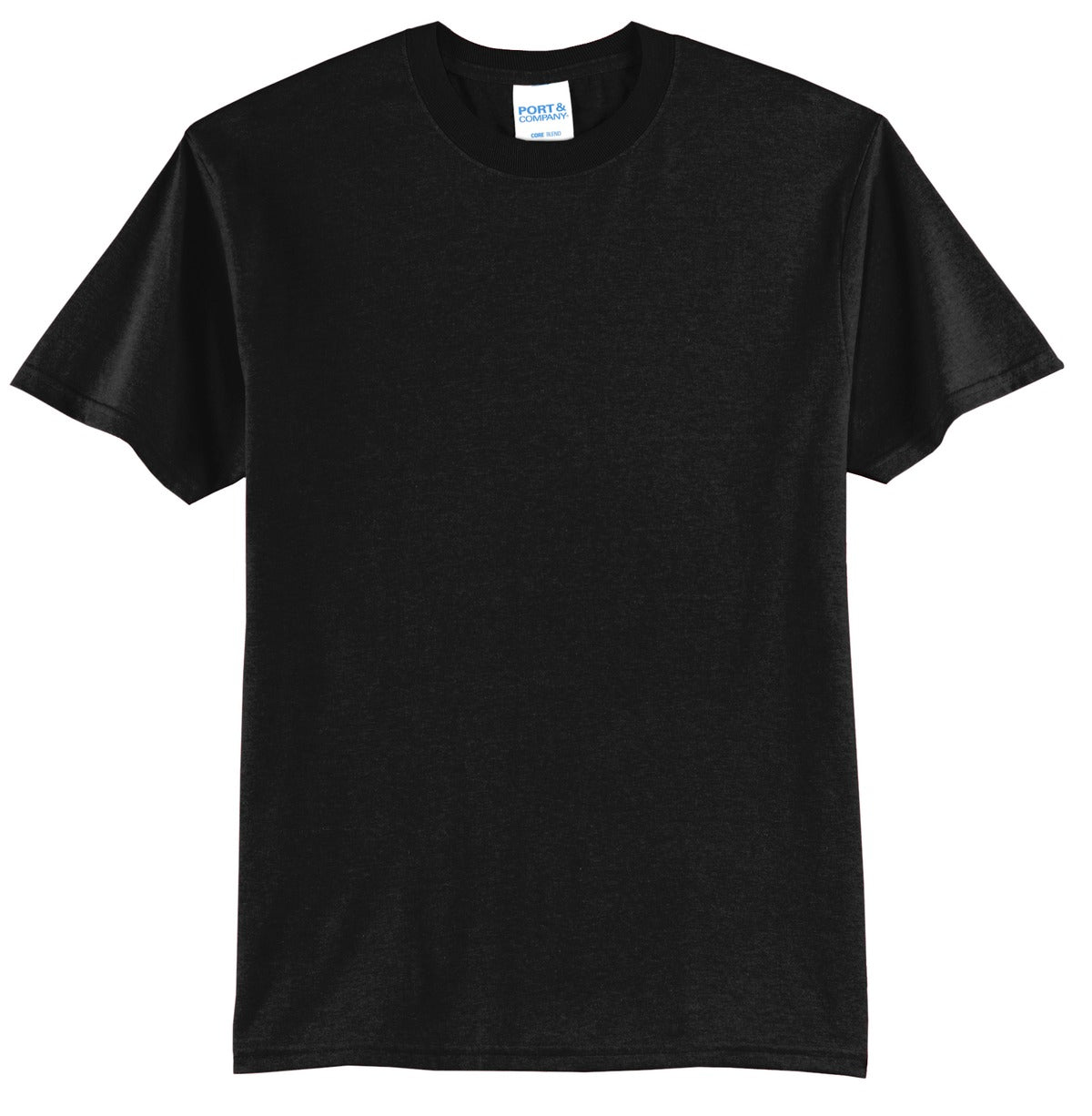 Port & Company Tall Core Blend Tee. PC55T - Jet Black