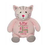 Embroider Buddy Pink Cat Squishie Stuffie with Custom Embroidery
