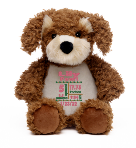 Cubbies™ Cockapoo Dog Stuffie with Custom Embroidery