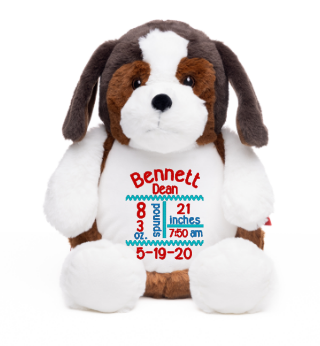 Cubbies™ Beagle Dog Stuffie with Custom Embroidery