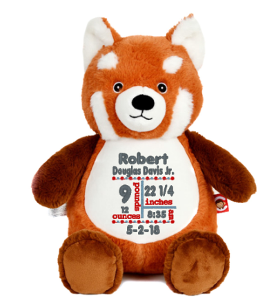Cubbies™ Red Panda Stuffie with Custom Embroidery