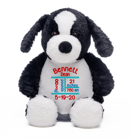 Cubbies™ Border Collie Dog Stuffie with Custom Embroidery
