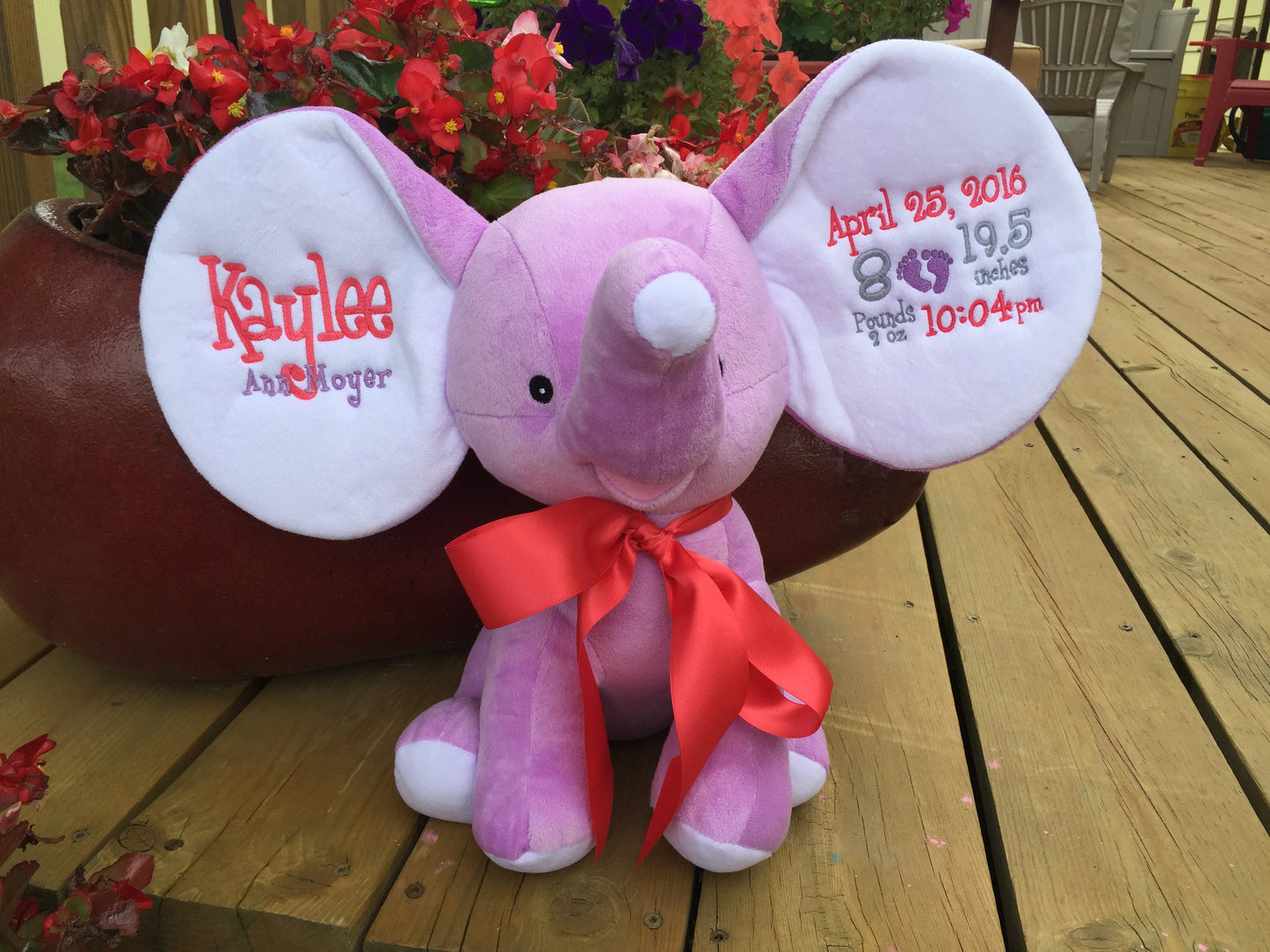 Cubbies™ Lavender Dumble Elephant with Custom Embroidery