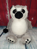 Lemur Stuffie with Custom Embroidery