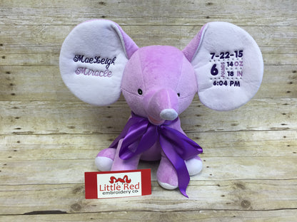 Cubbies™ Lavender Dumble Elephant with Custom Embroidery