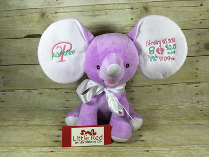 Cubbies™ Lavender Dumble Elephant with Custom Embroidery