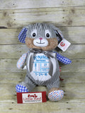 Cubbies™ Harlequin Blue Bunny Stuffie with Custom Embroidery