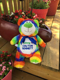 Cubbies™ Rainbow Bear Stuffie with Custom Embroidery